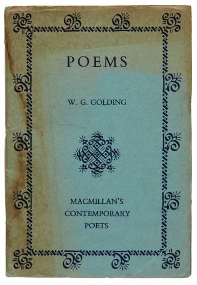 View full screen - View 1 of Lot 110. GOLDING | Poems, 1934, signed.