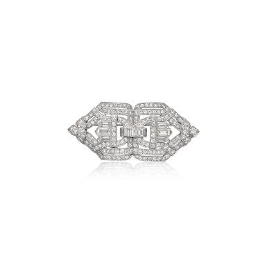 View full screen - View 1 of Lot 1935. Diamond Brooch | 鑽石 胸針.