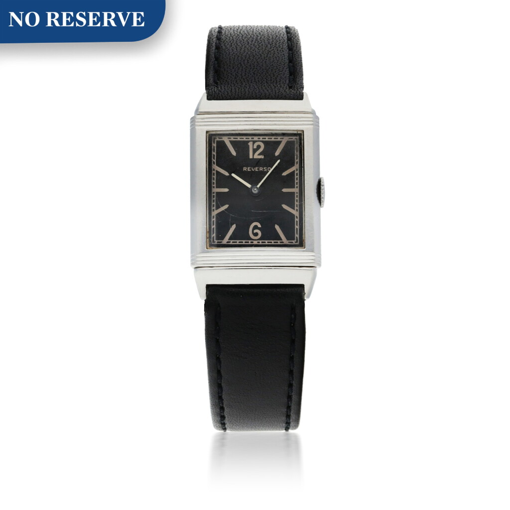View full screen - View 1 of Lot 917. REVERSO STAINLESS STEEL REVERSIBLE WRISTWATCH CIRCA 1931 .