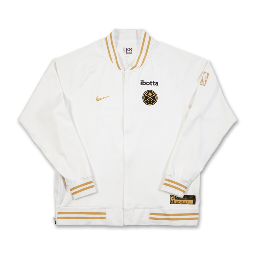 View full screen - View 1 of Lot 86. Zeke Nnaji 'Ring Ceremony' Denver Nuggets 2023-2024 Kia NBA Tip-Off Worn Warm-Up Jacket.