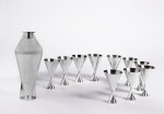 Set of Ten Goblets and Cocktail Shaker