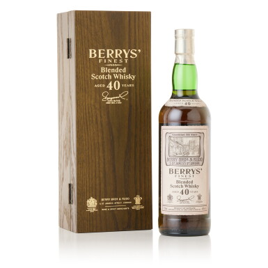 View full screen - View 1 of Lot 9708. Berry's Finest Blended Scotch Whisky 40 Year Old 46.0 abv NV (1 BT70).