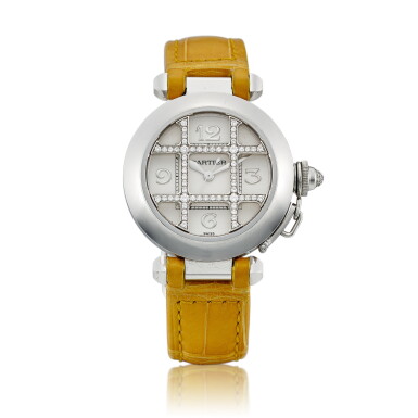 View full screen - View 1 of Lot 560. 'Pasha de Cartier Grille' Diamond Wristwatch | 卡地亞 | 'Pasha de Cartier Grille' 鑽石 腕錶.