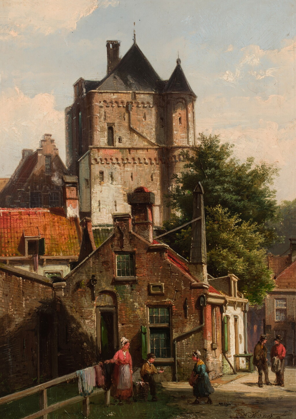 View full screen - View 1 of Lot 25. Figures in the Streets of Harderwijk.