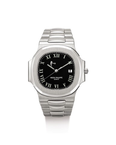 View full screen - View 1 of Lot 21. PATEK PHILIPPE | NAUTILUS, REFERENCE 3710, A STAINLESS STEEL WRISTWATCH WITH POWER RESERVE INDICATION, DATE AND BRACELET, CIRCA 2003.