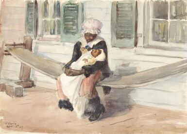 View full screen - View 1 of Lot 143. HELEN HYDE (1868 – 1919) SIX WATERCOLOURS, MEIJI-TAISHO (20TH CENTURY).