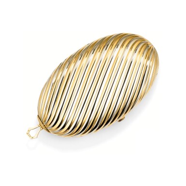 View full screen - View 1 of Lot 37. SAC DU SOIR OR, "MELONE", BULGARI, VERS 1970 | GOLD EVENING BAG, 'MELONE', BULGARI, 1970S.