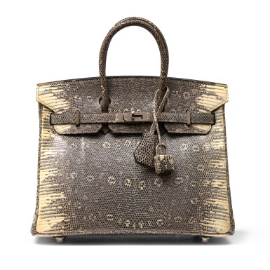 View full screen - View 1 of Lot 1036. Ombre Salvator Lizard Birkin 25 Palladium Hardware, 2010.