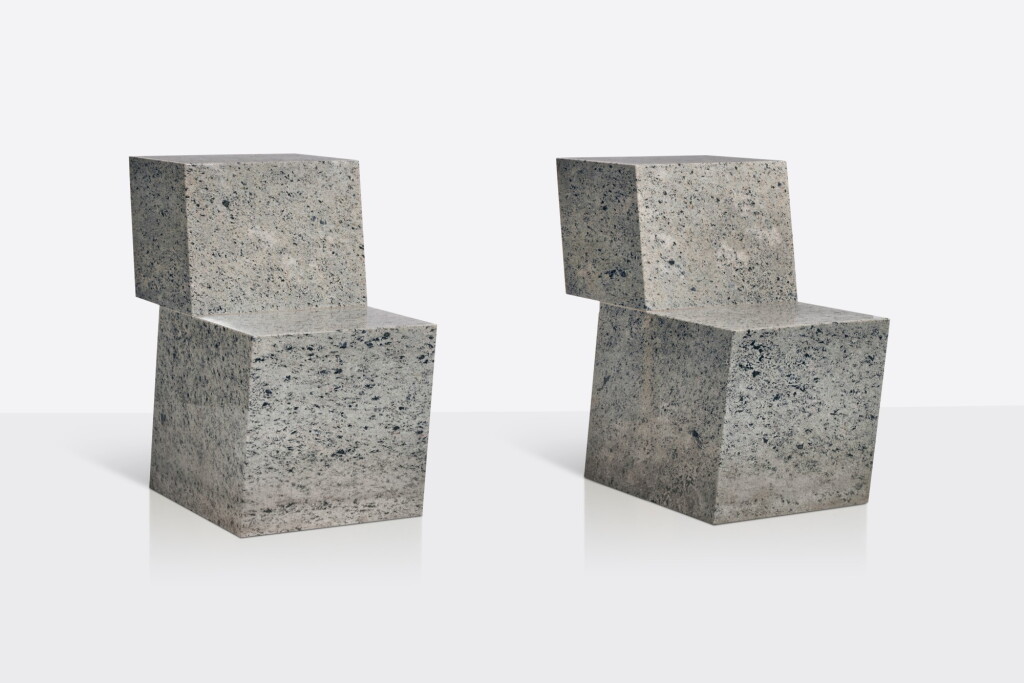 View full screen - View 1 of Lot 482. Pair of "Parallelogram" Chairs.