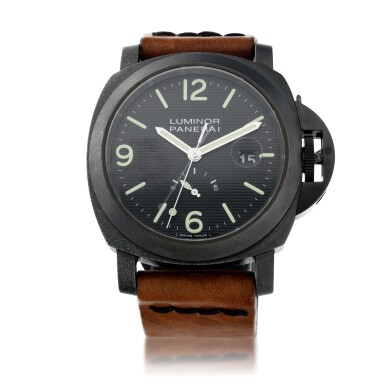 View full screen - View 1 of Lot 33. REFERENCE PAM00028 Luminor A limited edition PVD-coated stainless steel wristwatch with date, Circa 2009.
