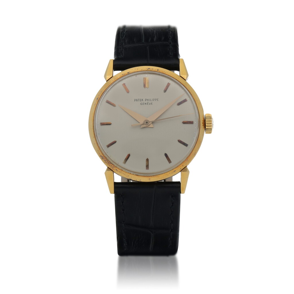 View full screen - View 1 of Lot 89. Spider Lugs, Ref. 1578 Yellow gold wristwatch with fancy and centre seconds Circa 1960 | 百達翡麗 1578型號「Spider Lugs」黃金腕錶,年份約1960.