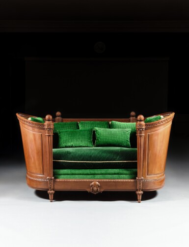 View full screen - View 1 of Lot 28. A mahogany sofa, France or North Italy, last quarter 18th century .