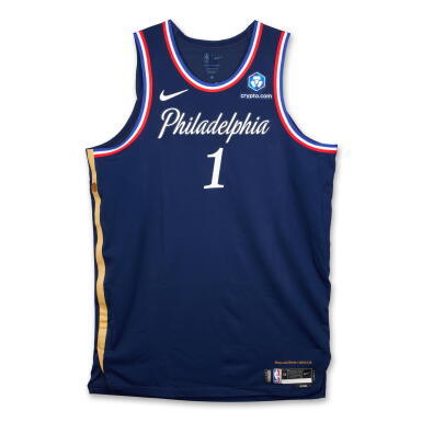 View full screen - View 1 of Lot 28. Andre Drummond Philadelphia 76ers 2025-2026 Game Worn City Edition Jersey .