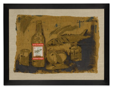 View full screen - View 1 of Lot 53. LEONID SOKOV | STILL LIFE WITH VODKA AND FISH.