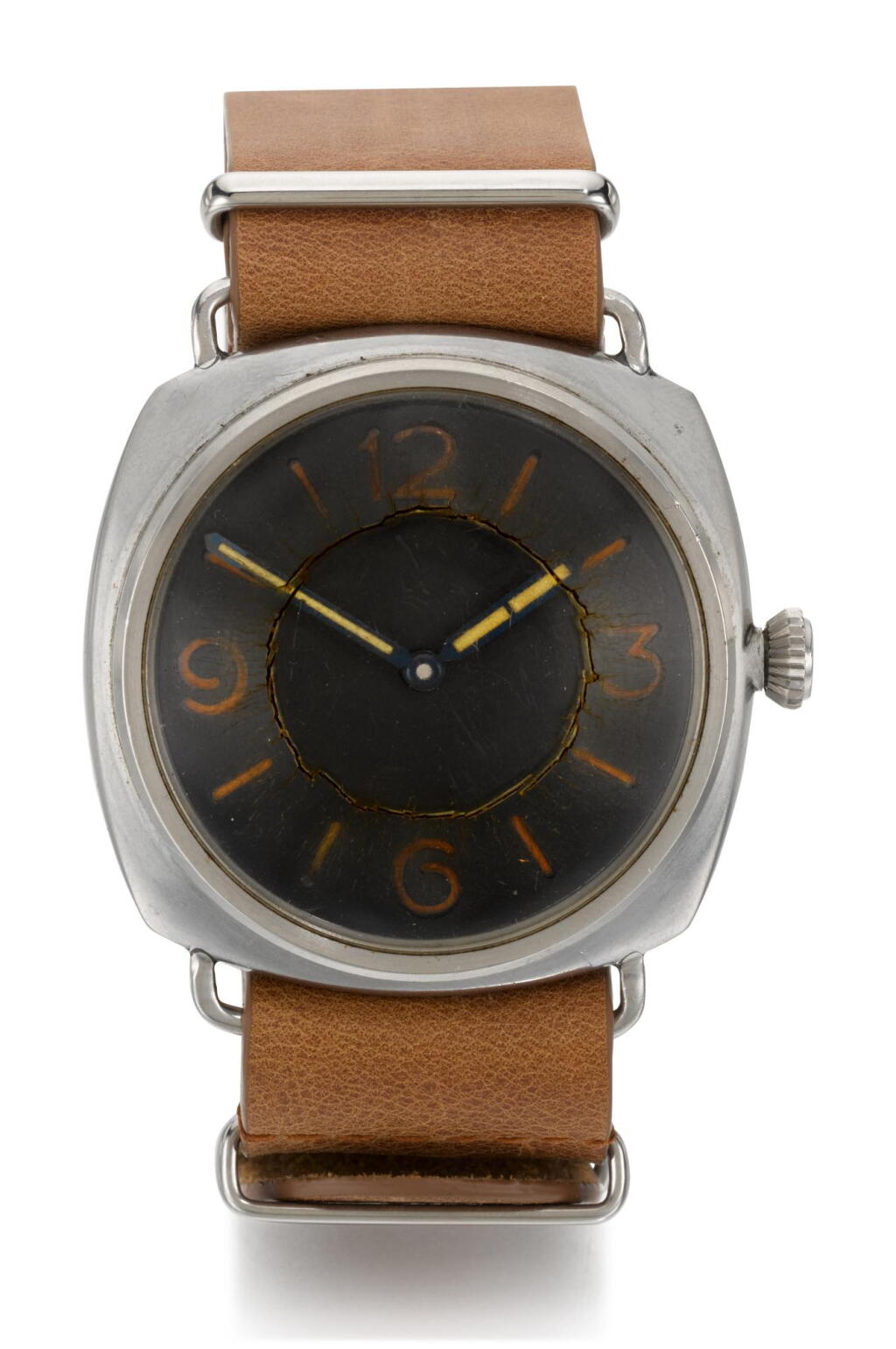 View full screen - View 1 of Lot 8. PANERAI/ROLEX, ROLEX FOR PANERAI: RADIOMIR | REFERENCE 3646 MILITARY STAINLESS STEEL DIVER'S WATCH, CIRCA 1943.
