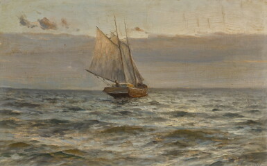 View full screen - View 1 of Lot 287. Boat at Sea.
