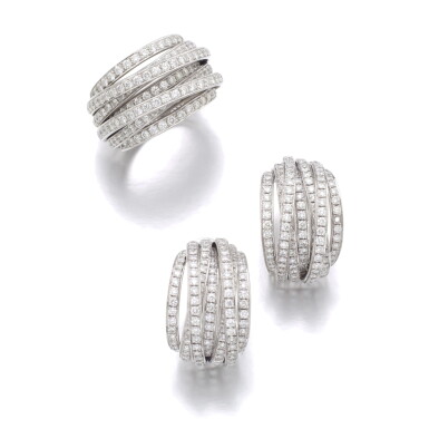 View full screen - View 1 of Lot 7. DE GRISOGONO | DIAMOND DEMI-PARURE, ‘ALLEGRA’.