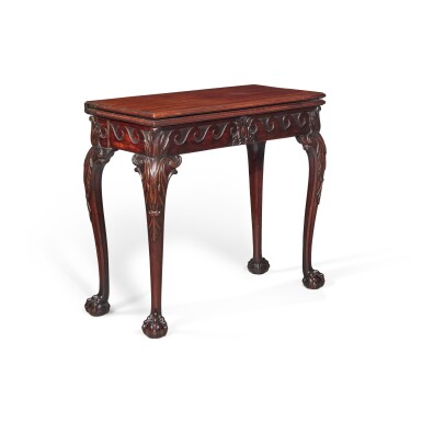 View full screen - View 1 of Lot 91. A George II Mahogany Concertina Action Games Table, Circa 1750.
