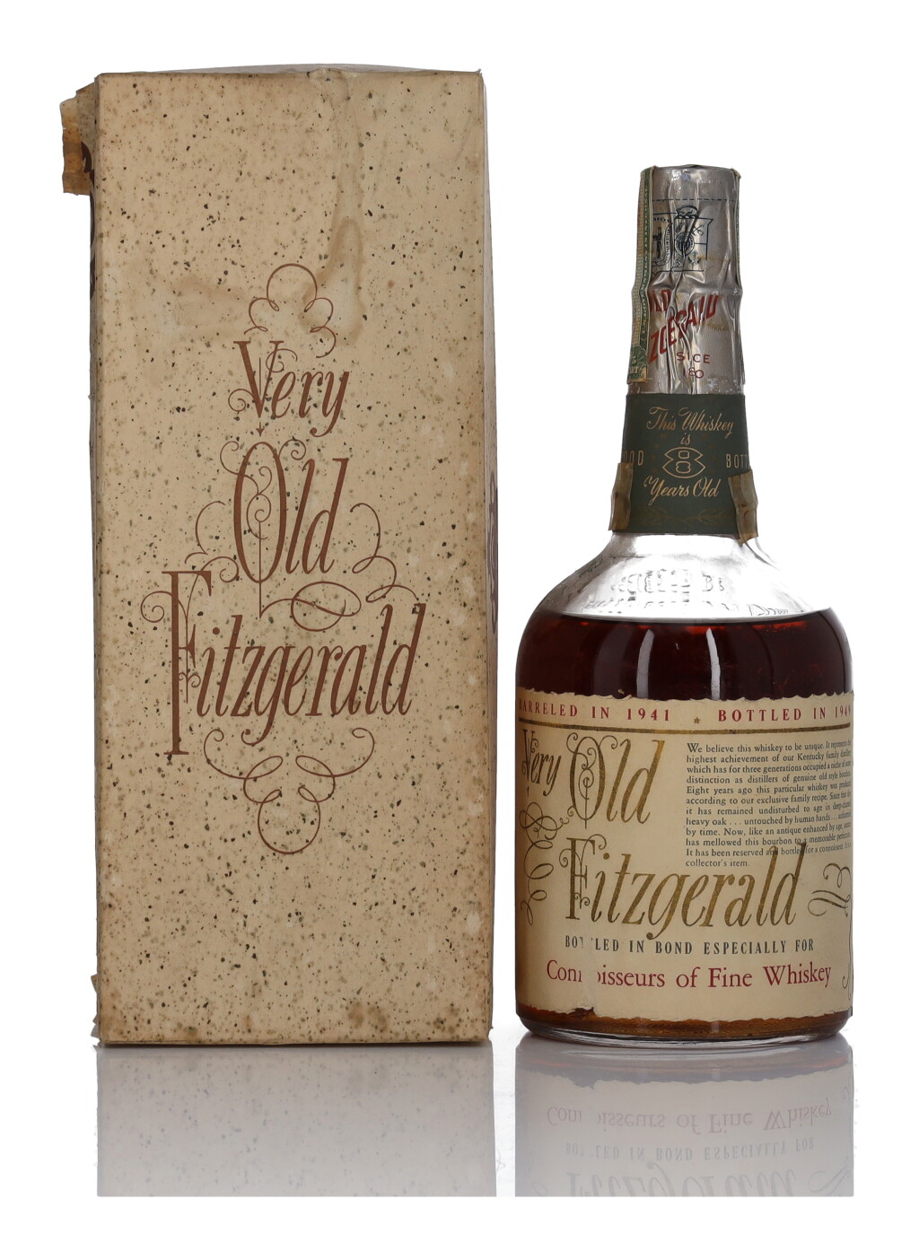 View full screen - View 1 of Lot 1220. Very Old Fitzgerald 8 Year Old Bottled In Bond 100 Proof 1941 (1 Bottle 4/5 Quart).