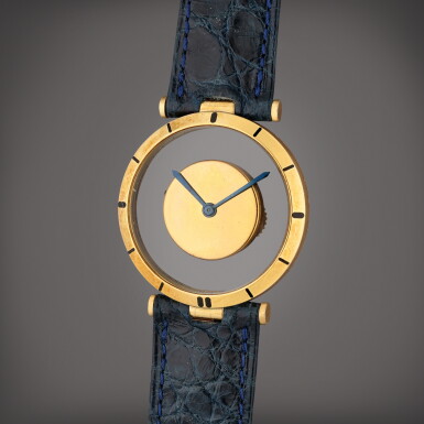 View full screen - View 1 of Lot 467. 'Mysterieuse' | A yellow gold wristwatch, Circa 1940.