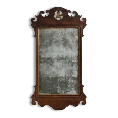 View full screen - View 1 of Lot 31. A George III Parcel-Gilt Mahogany Looking Glass, Circa 1765.