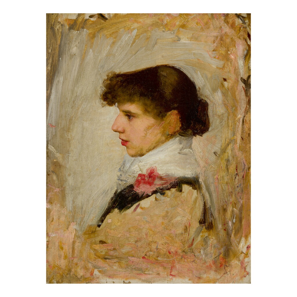 View full screen - View 1 of Lot 101. JOHN WILLIAM WATERHOUSE, R.A., R.I. | HEAD OF A MODEL .