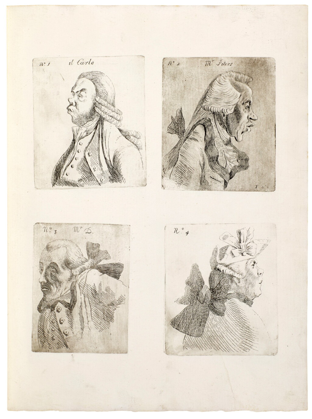 View full screen - View 1 of Lot 2. A bound volume of fifty-two portrait caricatures.