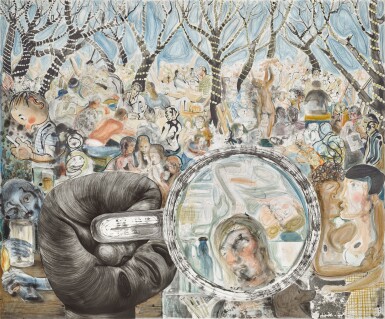 View full screen - View 1 of Lot 3. Beer Garden with Big Hand.