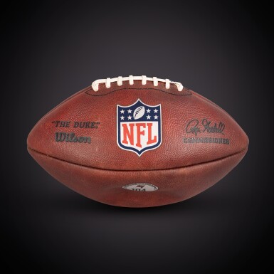 View full screen - View 1 of Lot 11. Tom Brady NFL All-Time Passing Yards Record Breaking Game Used Football | ‘80,560 Yards’ | Used in Brady’s Historic Return to New England.