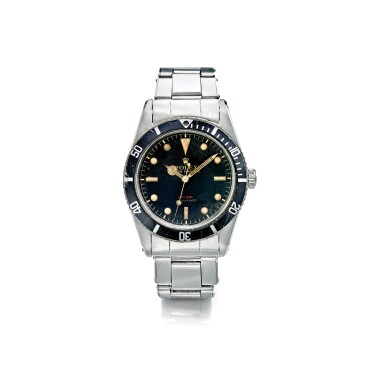 View full screen - View 1 of Lot 1071. ROLEX | REF 6536/1 SUBMARINER, A STAINLESS STEEL AUTOMATIC WRISTWATCH WITH BRACELET, CIRCA 1956 | 勞力士 |6536/1型號「SUBMARINER」精鋼自動上鏈鍊帶腕錶,年份約1956.