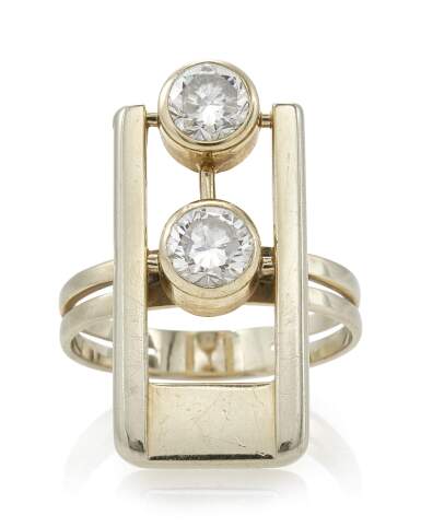 View full screen - View 1 of Lot 88. DIAMOND RING (ANELLO CON DIAMANTI) .