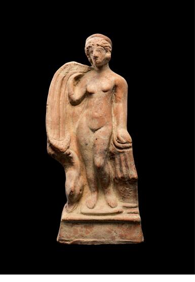 View full screen - View 1 of Lot 213. A TERRACOTTA FIGURE OF APHRODITE , CIRCA 2ND CENTURY B.C. .