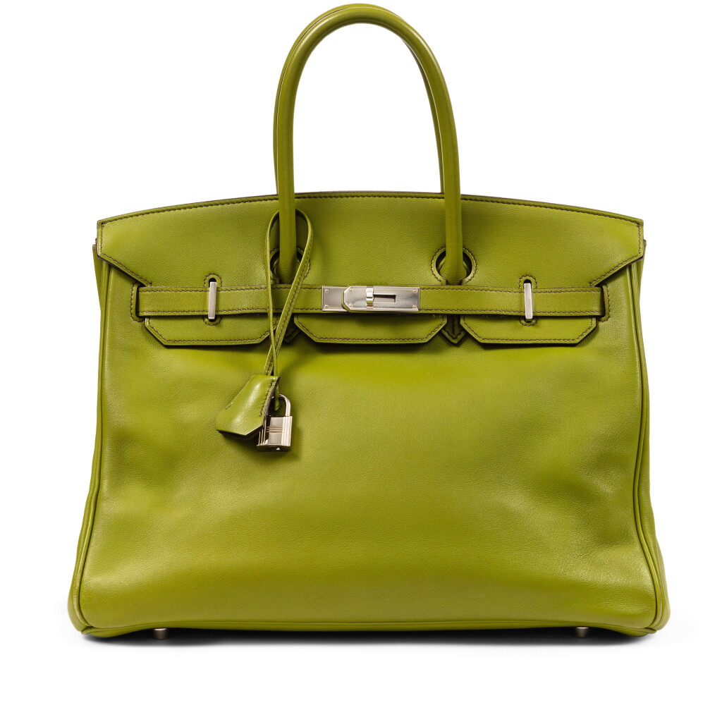View full screen - View 1 of Lot 428. Vert Anis Swift Birkin 35 Palladium Hardware, 2008.
