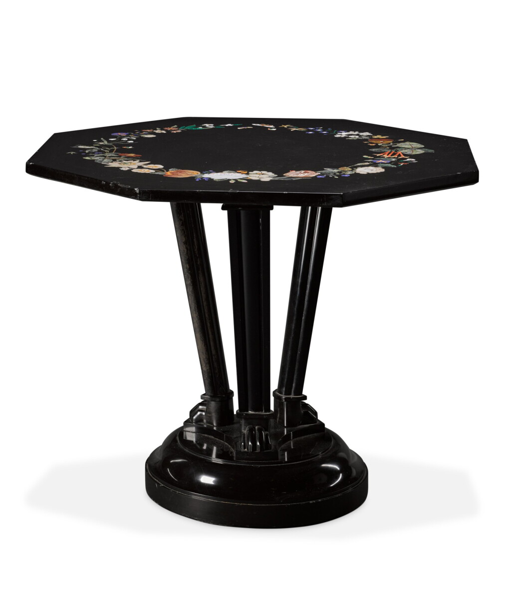 View full screen - View 1 of Lot 47. A Victorian marble and Ashford marble inlaid table, mid-19th century.