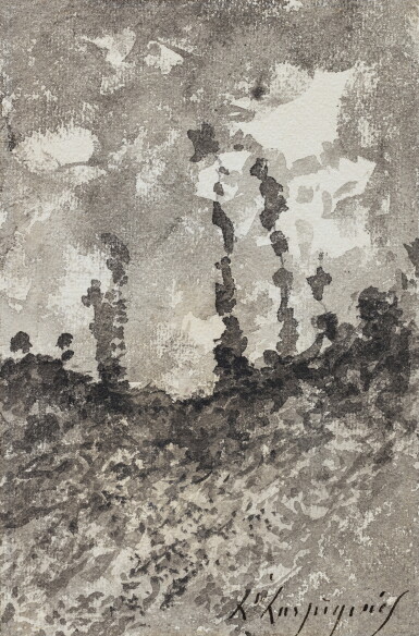 View full screen - View 1 of Lot 205. Landscapes with trees.