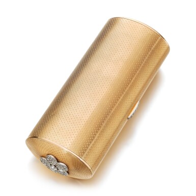 View full screen - View 1 of Lot 987. Gold and Diamond Vanity Case.