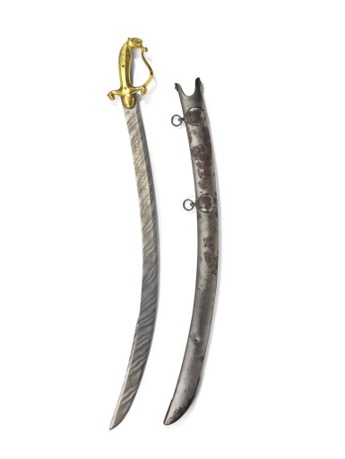 View full screen - View 1 of Lot 251. A RARE SWORD WITH BUBRI-PATTERNED WATERED-STEEL BLADE, FROM THE PALACE ARMOURY OF TIPU SULTAN, INDIA, SERINGAPATAM, CIRCA 1782-99.