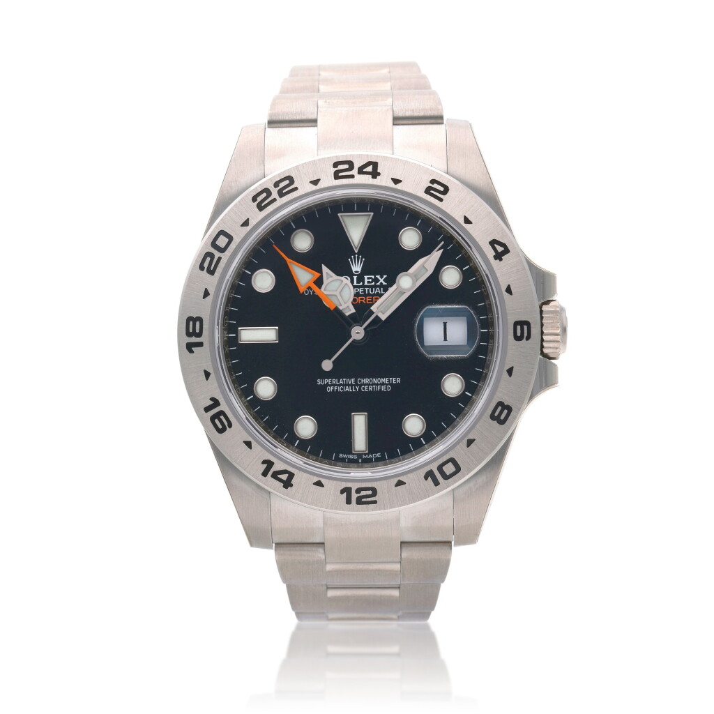 View full screen - View 1 of Lot 7. Reference 216570 Explorer II, A stainless steel wristwatch with date, 24 hours indication and bracelet, Circa 2016.