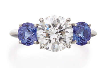 View full screen - View 1 of Lot 415. DIAMOND AND TANZANITE RING, TIFFANY & CO..