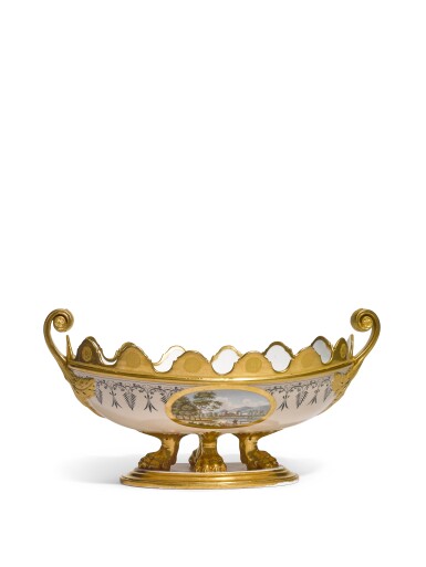 View full screen - View 1 of Lot 346. A porcelain centrepiece, probably Imperial Porcelain Factory, St. Petersburg.