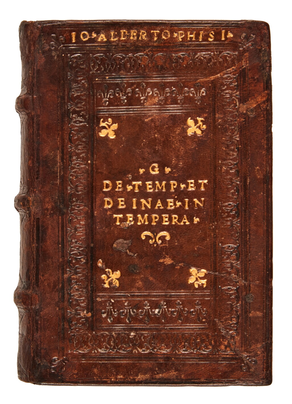 View full screen - View 1 of Lot 1218. Thriveris, Novi et integri commentarii in Galeni, Lyon, 1547, Roman binding by Marcantonio Guillery.