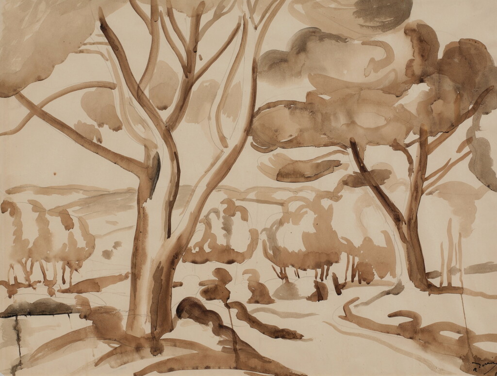 View full screen - View 1 of Lot 2184. Paysage aux Lecques.