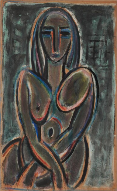 View full screen - View 1 of Lot 220. Femme aux bras croisés.