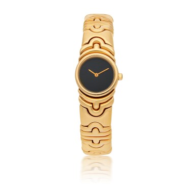 View full screen - View 1 of Lot 175. BULGARI | YELLOW GOLD BRACELET WATCH CIRCA 1995.