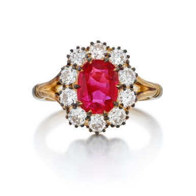 View full screen - View 1 of Lot 9. Ruby and Diamond Ring.
