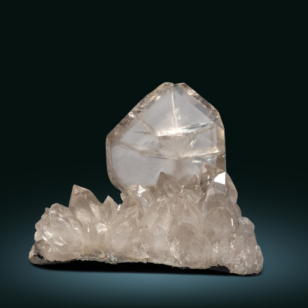 View full screen - View 1 of Lot 81. "Japan Law Twin" Quartz.