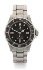 ROLEX | SEA-DWELLER DOUBLE RED, REFERENCE 1665, STAINLESS STEEL WRISTWATCH WITH HELIUM ESCAPE VALVE, DATE AND BRACELET, CIRCA 1967
