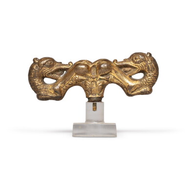 View full screen - View 1 of Lot 4. Probably Armenian 17th century, Tau-Cross | Probablement Arménien XVIIe siècle, Crosse épiscopale.