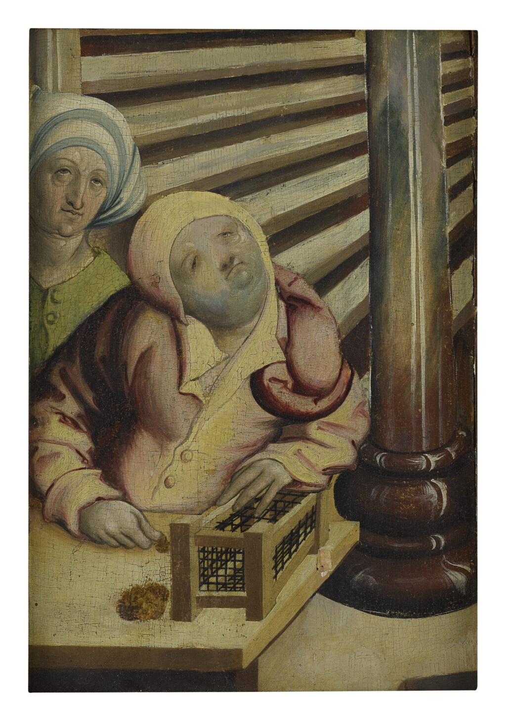 View full screen - View 1 of Lot 1001. GERMAN SCHOOL, FIRST HALF 16TH CENTURY | MERCHANTS COUNTING COINS WITH A BIRDCAGE.