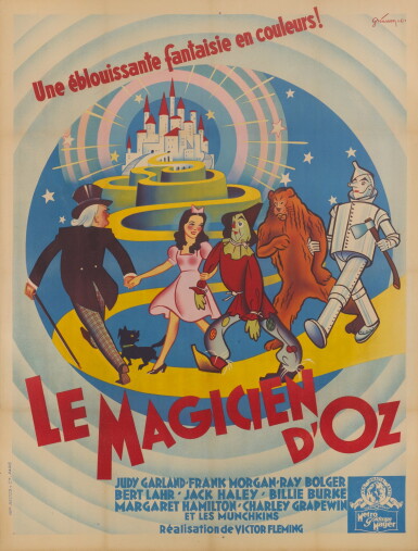 View full screen - View 1 of Lot 125. THE WIZARD OF OZ / LE MAGICIEN D' OZ (1939) POSTER, FRENCH.